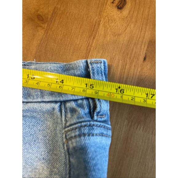 American Eagle Super Stretch Blue Jeans Distressed Denim Straight Size 12 Short - Picture 5 of 7